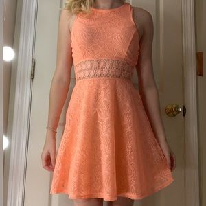 Peach colored sun dress